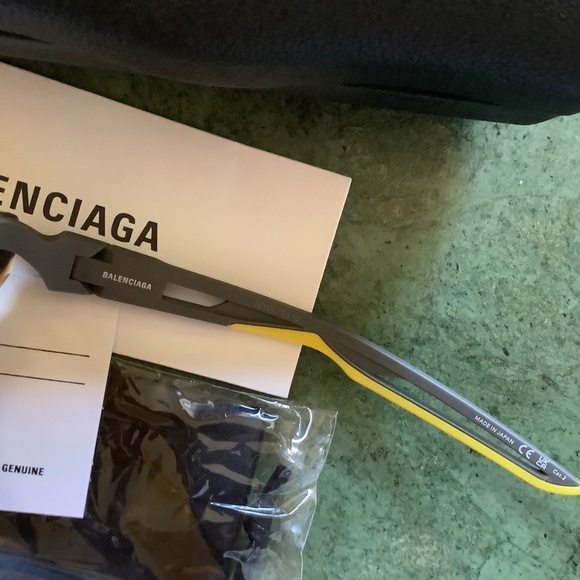 Balenciaga Sunglasses 55mm Havana Grey Brown Yellow Unisex